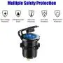 YONHAN 36W Quick Charge 3.0 Dual USB Car Charger Socket, Waterproof 12V USB Outlet with Blue LED & 10A Fuse for 12V/24V Marine Boat Golf Cart Truck Motorcycle and More