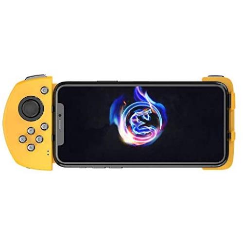 GameSir Mobile Game Controller G6 (Yellow) for iOS, Android Phone, Wireless Bluetooth Gamepad for FPS MOBA Games PUBG/Fortnite/Rules of Survival/COD