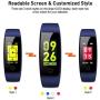 Blood Pressure Watch Fitness Tracker RIVERSONG Waterproof Color Screen Sport Smart Bracelet Band Activity Monitor with Heart Rate Calories Pedometer Sleeping Tracking Call/SMS Reminder for Smartphones