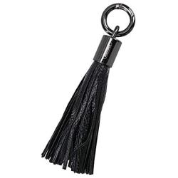 Remax Cute Portable Cable USB Cable Tassels Keychain Gift Compatible with Cell Phone X 8 8Plus 7 7 Plus 6S 6 Tablet mini Air (Tassels/Black)