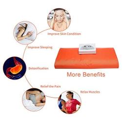 PinJaze Sauna Blanket, Infrared Sauna Help Relieve Pain/Weight Loss/Detoxification,Smart Remote Control with Button Battery and Safety Switch 110V US Plug (Orange)