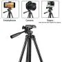 Phone Tripod, PEYOU 50" Aluminum Lightweight Camera Tripod + Bluetooth Remote + Universal Smartphone Holder Mount Compatible for iPhone XS Max XS XR X 8 7 6 6S Plus,Galaxy Note 9 8 S10 S9 S8 Plus S10e Phone Tripod, PEYOU 50" Aluminum Lightweight Camera Tripod + Bluetooth Remote + Universal Smartphone Holder Mount Compatible for iPhone XS Max XS XR X 8 7 6 6S Plus,Galaxy Note 9 8 S10 S9 S8 Plus S10e
