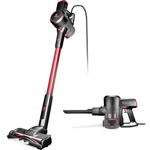 Vacuum Cleaner, 18Kpa Super Suction Vacuum Cleaner, 4 in 1 Corded Stick Vacuum, Easy Empty Dirt Bin, Lightweight& Versatile, Handheld Vacuum with Upgraded LED Motorized Brush for Carpet& Hardwood