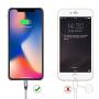 iPhone Charger,Maitron Lightning Cable 3PACK 6FT Nylon Braided USB Charging Cable High Speed Connector Data Sync Transfer Cord Compatible with iPhone Xs Max/X/8/7/Plus/6S/6/SE/5S iPad (Silver White)
