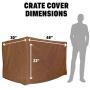My Doggy Place Ultra Absorbent Microfiber Chenille Dog Crate Padded Covers for Pets, Premium, Durable, Washable Kennel Protector Privacy Shield (Brown and Charcoal) (Small, Medium, Large)