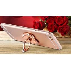 Cell Phone Ring Holder Grip Turns 360° Degrees & 180° Degrees Adjustable to Fit Your Needs Helps Stabilize Phone for Selfies and Wall Hook 4 Colors Available Heart Design 62902 (A - Rose Gold)