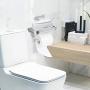 Homemaxs Toilet Paper Holder with Shelf, Anti-Rust Aluminum Toilet Roll Holder with Phone Shelf for All Mobile Phone, Wall Mounted Bathroom Tissue Holder for Smartphone and Flushable Baby Wipes