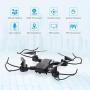 Powerextra Foldable WiFi FPV Drone with 1080P HD Camera, Quadcopter with Camera for Kids, Trajectory Flight/Gesture Control/Altitude Hold/G-Sensor/3D Flips/Headless Mode/One Key Return App Control