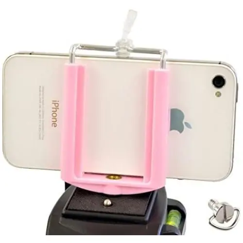 DaVoice Cell Phone Tripod Adapter Mount Holder Clamp Compatible with iPhone X XS Max XR Se 8 7 6 Plus Samsung Galaxy S9 S8 S7 Adjustable Smartphone Bracket Clip Cellphone Attachment (Light Pink) DaVoice Cell Phone Tripod Adapter Mount Holder Clamp Compatible with iPhone X XS Max XR Se 8 7 6 Plus Samsung Galaxy S9 S8 S7 Adjustable Smartphone Bracket Clip Cellphone Attachment (Light Pink)