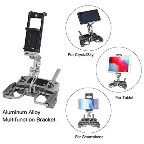 Tablet Holder Compatible with DJI Mavic 2/Spark/Mavic Air/Pro/Mini Crystal Sky Remote Controller– RCstyle Aluminum-Alloy Adjustable Accessories Bracket Mount Extender with Neck Lanyard Strap Tablet Holder Compatible with DJI Mavic 2/Spark/Mavic Air/Pro/Mini Crystal Sky Remote Controller– RCstyle Aluminum-Alloy Adjustable Accessories Bracket Mount Extender with Neck Lanyard Strap