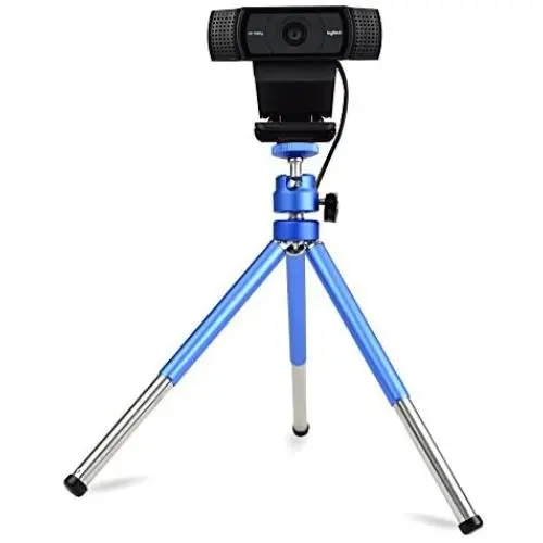 Lightweight Mini Webcam Tripod Logitech Webcam C920 C922 Small Camera Tripod Mount Cell Phone Holder Stand (Blue) Lightweight Mini Webcam Tripod Logitech Webcam C920 C922 Small Camera Tripod Mount Cell Phone Holder Stand (Blue)