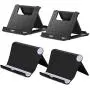 COOLOO Adjustable Cell Phone Stand for Desk, 4 Pack Smartphone Tablet Stand, Universal Foldable Multi-Angle Pocket Desktop Mobile Phone Holder (Multi-Colored)