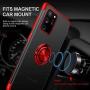 Galaxy Note 20 Ultra Case, Clear Ring Metal Holder Kickstand Magnetic Car Thin Fit Soft TPU Silicone Flexible for Samsung Galaxy Note 20 Ultra 6.9 Inch (Blue)