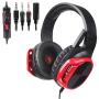 SADES R17 Gaming Headset for PS4 Controller,Xbox One,PC,Laptop,Mac,Tablet,Smartphone,Over Ear Noise-canceling Gaming Headphones with Mic for Nintendo Switch Games(Black&Red)
