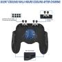 6 Finger Mobile Gaming Controller with Cooling Fan & Finger Sleeve &Travel Carrying case,for PUBG Call of Duty Mobile Game Controller Gaming Grip Trigger for 4.7-6.5" iOS Android Phone