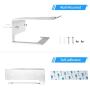Yeaky Toilet Paper Holder, Paper Roll Holder with Spacious Shelf, Self-Adhesive and Wall Mounted Aluminum Paper Holder …