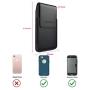 Reiko Mobile Vogue Premium Eco-Friendly Leather Phone Pouch Belt Clip Holster Compatible with iPhone/Galaxy/Stylo/Android Phone with Protective Case on (Black-MV385, 6.1 x 3.2 x 0.7 in)