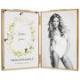Rising Star Double 4x6 Folding Picture Frames, Gold Metal Pressed Glass Photo Frame Brass