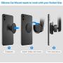 Suction Cup Phone Holder for Socket Users, pop-tech Dashboard Car Phone Mount for Collapsible Grip with Adjustable 360°Rotation, Includes 3M Sticky Adhesive Replacement for Expanding Stand - Black