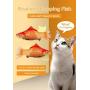 Potaroma 11" Moving Cat Kicker Fish Toy, Realistic Flopping Fish, Wiggle Fish Catnip Toys, Motion Kitten Toy, Plush Interactive Cat Toys, Fun Toy for Cat Exercise, Cat-Fish-Toy-Kitty-Interactive