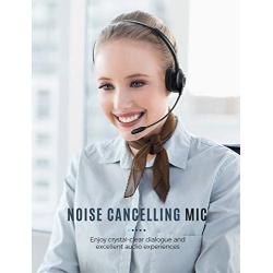Mpow TH1 Trucker Bluetooth Headsets,Single Ear Wireless Headphones with Noise Canceling Microphone for Cell Phone PC Call Center, On Ear Design with Charging Base/17 Hours Talking Time
