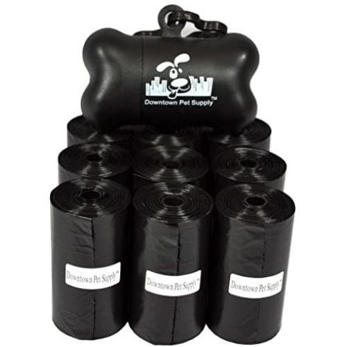 Downtown Pet Supply Dog Pet Waste Poop Bags with Leash Clip and Bag Dispenser - 180, 220, 500, 700, 880, 960, 2200 Bags