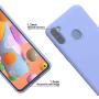 Weycolor Samsung Galaxy A11 Case, with Tempered Glass Screen Protector [2 Pack], Liquid Silicone Slim Soft Fit Drop Protection Case for Galaxy A11 (Purple)