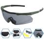 XAegis Tactical Eyewear 3 Interchangeable Lenses Outdoor Unisex Shooting Glasses