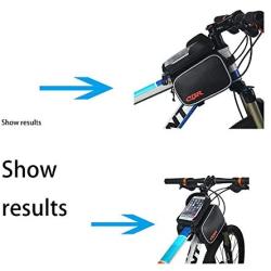 Three pocketsTrek Bike Accessories, Mountain Bike Bag Bicycle Bag Top Tube Bicycle Bag Mobile Phone Holder 6.2" Below