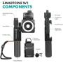 Movo SmartCine W2 - Wireless Smartphone Video Kit with Phone Rig, Dual Wireless Lavalier Microphone System, LED Light, Wide and Fisheye Lenses for iPhone/Android Phones - YouTube, TIK Tok Kit