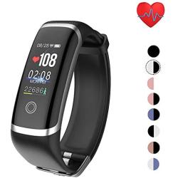 Smart Watch with Blood Pressure Monitor,Fitness Tracker Watch with Blood Oxygen Heart Rate Monitor, Smart Pedometer Sleep Monitor Step Counter Watch for Women Kids Men (K-Silver Black)