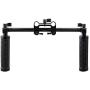 CAMVATE Handle Grips Front Handbar Clamp Mount for 15mm Rod Support System Shoulder Rig(Black)