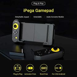 Gamogo Dual Thorn Gamepad PG-9167 Game Wireless Controller 380mAh BT4.0 Detachable Plug & Play Joypad with Audio Module Joystick Compatible with Android/iOS TV Game (NOT Compatible with iOS 13.4)