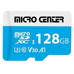 Micro Center Premium 128GB microSDXC Card UHS-I Flash Memory Card C10 U3 V30 4K UHD Video A1 Micro SD Card with Adapter (128GB)