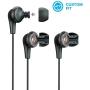 JLab Audio JBuds Pro Signature Earbuds | Titanium 10mm Drivers | Music Controls, Universal Mic | Custom Fit with Cush Fins | Black