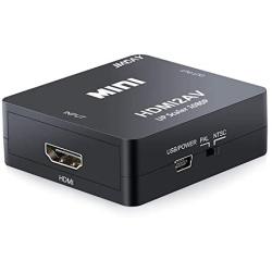 Jmday 1080p HDMI to AV 3RCA CVBS Composite Video Audio Converter Adapter for PS4 Xbox Nintendo Laptop Chromecast DVD VHS VCR Camera to Old TV Monitor