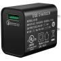 Quick Charge 3.0 Adapter, Seneo 18W Qucik USB Wall Charger for Wireless Charger, Charging Adapter for iPhone 11/Pro Max/XS XR/X/8/8P/iPad, Galaxy S10/S9/S8/Note 9/8 and More-Black
