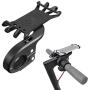 Scooter Handlebar Mount, Bike Phone Bracket, Silicone Bicycle Cell Phone Holder Motocycle Handlebar Cradle Rack Compatible with Iphone Xs, XS, XR, X, 8 Plus, 7 Fit Size 4"-6.5" Smartphone Devices