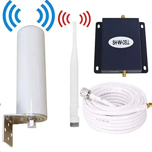Signal Booster ATT AT&T Cell Phone Signal Booster for Home 4G LTE 700Mhz FDD Band12/17 T-Mobile Cell Signal Booster AT&T Cell Phone Booster Amplifier Repeater Mobile Signal Booster with Antennas Kit