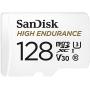 SanDisk 128GB High Endurance Video MicroSDXC Card with Adapter for Dash Cam and Home Monitoring systems - C10, U3, V30, 4K UHD, Micro SD Card - SDSQQNR-128G-GN6IA