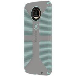 Speck Products CandyShell Grip Case for Moto Z Droid Smartphone, Sand Grey/Aloe Green