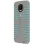 Speck Products CandyShell Grip Case for Moto Z Droid Smartphone, Sand Grey/Aloe Green