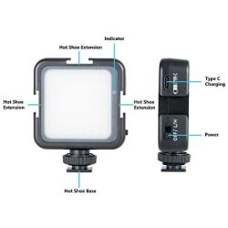 ELIVERN LED Camera Light, 42 LED Video Light, 2-Levels Adjustable, 2000 mAh Rechargeable Battery