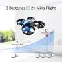 Holy Stone Mini Drone for Kids and Beginners RC Nano Quadcopter Indoor Small Helicopter Plane with Auto Hovering, 3D Flip, Headless Mode and 3 Batteries, Great Gift Toy for Boys and Girls, Blue Holy Stone Mini Drone for Kids and Beginners RC Nano Quadcopter Indoor Small Helicopter Plane with Auto Hovering, 3D Flip, Headless Mode and 3 Batteries, Great Gift Toy for Boys and Girls, Blue