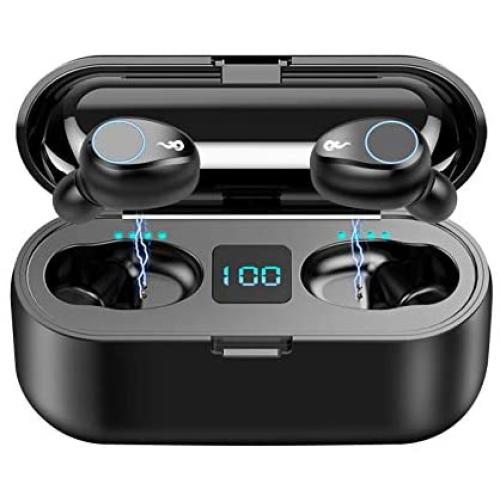 Bluetooth Earbuds,SUNhai F9 TWS Wireless Bluetooth 5.0 Headphones, IPX7 Waterproof Touch Headphones in-Ear Sports Earphone, Build in 2000mAh Power Bank Headset & Microphone and so on