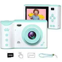 Kids Camera,Kids Digital Camera 1080P2.8 Inch Screen Include 32G Memory Card