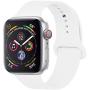 YC YANCH Compatible with for Apple Watch Band 38mm 40mm, Soft Silicone Sport Band Replacement Wrist Strap Compatible with for iWatch Series 5/4/3/2/1, Nike+, Sport, Edition, S/M, White