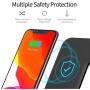 MiromTec/Upgraded/Qi All Wireless Charging Stand, Station for Apple Watch 5 4 3 2, Airpods, iPhone All Qi Enabled Phones (with AC Adapter)
