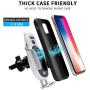 8M Wireless Car Charger Mount Auto Clamping I Bonus QC 3.0 Fast Car Charger Head I Qi Wireless Charger Car Mount Fast Charging Car Charger 15W I Wireless Phone Charger for Car