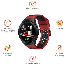 HUAWEI Watch GT 2e Bluetooth SmartWatch, Sport GPS 14 Days Working Fitness Tracker, Heart Rate Tracker, Blood Oxygen Monitor, Waterproof for Android and iOS, 46mm Lava Red